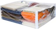 practical and durable 10-pack clear vinyl zippered storage bags, 20 x 23 x 8 inch logo