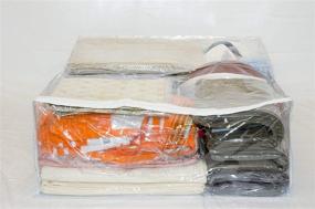 img 2 attached to Practical and Durable 10-Pack Clear Vinyl Zippered Storage Bags, 20 x 23 x 8 Inch