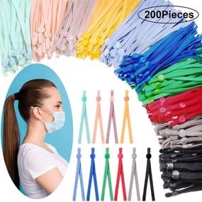 img 4 attached to 200 Adjustable Anti-Slip Earloop Buckle Straps - Vibrant Colors for DIY Crafts & Face Cover Sewing