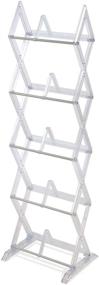 img 4 attached to 📀 Atlantic Mitsu 5-Tier Media Rack - Organize and Store 130 CD's, 90 DVD's, BluRay, Games in Clear, PN64836265, White