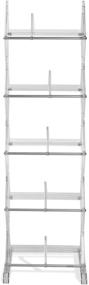 img 1 attached to 📀 Atlantic Mitsu 5-Tier Media Rack - Organize and Store 130 CD's, 90 DVD's, BluRay, Games in Clear, PN64836265, White