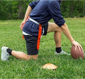 img 3 attached to 🏈 Premium 14 Player Flag Football Set - Includes 14 Belts, 42 Flags, 12 Cones & 1 Mesh Carrying Bag