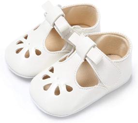 img 1 attached to 👶 LAFEGEN Baby Girls Mary Jane Flats: Non Slip Soft Sole PU Leather Shoes for Newborns & Toddlers