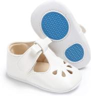 👶 lafegen baby girls mary jane flats: non slip soft sole pu leather shoes for newborns & toddlers logo