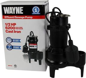 img 3 attached to 🚽 Highly Efficient Wayne RPP50 Cast Iron Sewage Pump for Reliable Wastewater Disposal with Piggy Back Tether Float Switch, Black