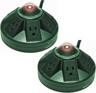 💚 kreative power powramid surge protector: green power strip with 6 outlets & 5ft cord (pack of 2) logo
