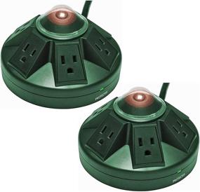 img 3 attached to 💚 Kreative Power Powramid Surge Protector: Green Power Strip with 6 Outlets & 5ft Cord (Pack of 2)