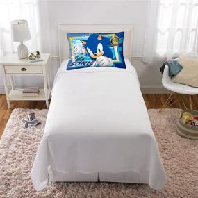 img 1 attached to 🦔 Sonic The Hedgehog Reversible Pillowcase - Franco Kids Bedding, Super Soft Microfiber, 20 in x 30 in