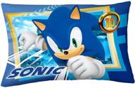 🦔 sonic the hedgehog reversible pillowcase - franco kids bedding, super soft microfiber, 20 in x 30 in logo