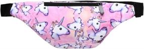 img 2 attached to 🦄 Giddah Unicorn Designer Fanny Pack for Girls Boys - Hiking Waist Bag, Money Belt, Mobile Phone Holder - Perfect for Traveling