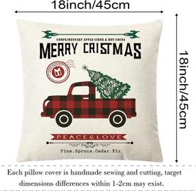 img 3 attached to Sggvecsy Christmas Pillowcase Decorations Farmhouse