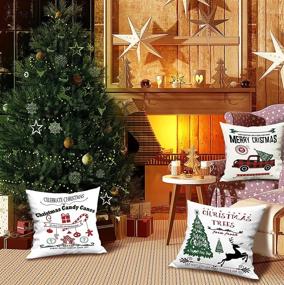 img 1 attached to Sggvecsy Christmas Pillowcase Decorations Farmhouse