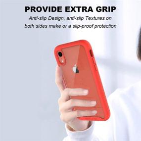 img 1 attached to 📱 CellEver iPhone XR Case - Clear Full Body Protective Cover with Anti-Slip Design - 6.1 inch Transparent Case + 2X Glass Screen Protectors Included - Coral