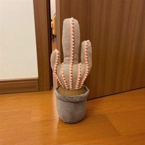 img 1 attached to Cactus Decorative Polyester Door Stopper for Home and Office Decoration - FALIDI, Pink, 1.8lb