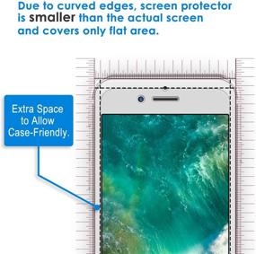 img 2 attached to Защитная пленка JETech для iPhone 8 Plus и iPhone 7 Plus - Темперированное стекло 5,5 дюйма - Набор из 2 шт.