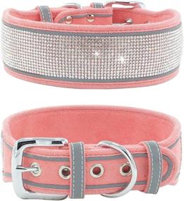 img 4 attached to 🐶 Stylish, Comfortable, and Reflective IDOLPET Bling Rhinestone Dog Collar for Small, Medium, and Large Dogs