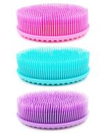 👜 bagvhandbagro 3-piece silicone body scrubber set for gentle exfoliation and massage logo