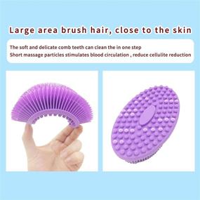 img 3 attached to 👜 Bagvhandbagro 3-Piece Silicone Body Scrubber Set for Gentle Exfoliation and Massage