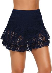 img 2 attached to Luvamia Waisted Crochet Skirted Swimsuit