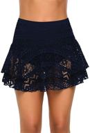 luvamia waisted crochet skirted swimsuit logo