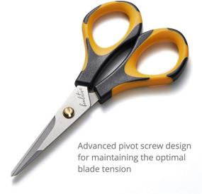 img 2 attached to 🔪 Beaditive Precision Craft Scissors - Stainless Steel Paper Crafting Scissors With Safety Cap - Ultra Sharp Blades & Non-Slip TPR Handles | Adult & Kid Scrapbooking Scissors for Home Office School