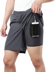 img 4 attached to BERGRISAR Inches Active Running Shorts Men's Clothing and Active