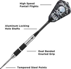 img 2 attached to 🎯 Viper Desperado 80% Tungsten Steel Tip Darts: Death Mark, 24g - Black | With Storage/Travel Case