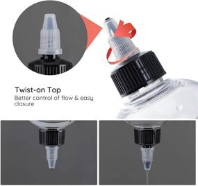 img 2 attached to 🔴 500ml Measured Twist-On Top Tip Cap Hair Color Squeeze Bottle, Refillable Hair Dye Applicator Tool with Ratio Graduated Scale - Transparent PET Plastic, Set of 2 by Segbeauty - 16.9 oz