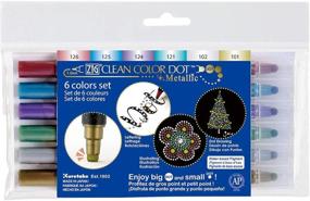 img 4 attached to 🖌️ Kuretake Zig Clean Color DOT Metallic 6 Colors Set: Fine Tip, Flexible Dot Tip, AP-Certified, Photo-Safe, Acid Free, Lightfast, Odourless, Xylene Free, Made in Japan