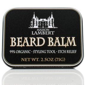 img 1 attached to Maison Lambert Organic Ultimate Beard Care Kit: Includes Beard Balm, Mustache Wax, Beard Oil, Beard Shampoo, Boar Bristle Brush, and Body Soap