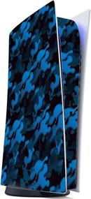 img 2 attached to 🎮 Vibrant Black Blue Camo Full Skin Decal Set for PS5 Console Digital Edition - Vinyl Sticker Decal Cover for PS5 Controller, Charging Station, Headset, Media Remote