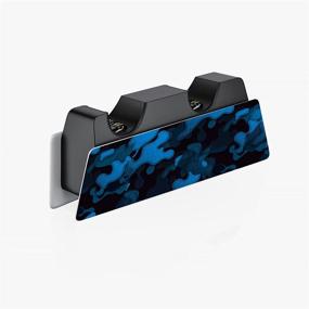 img 1 attached to 🎮 Vibrant Black Blue Camo Full Skin Decal Set for PS5 Console Digital Edition - Vinyl Sticker Decal Cover for PS5 Controller, Charging Station, Headset, Media Remote