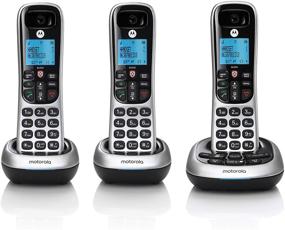 img 3 attached to 📞 Беспроводные телефоны Motorola CD4013 DECT 6.0 с автоответчиком и блокировкой вызовов (3 шт.) - комплект с кабелем Blucoil Cat5e и многоразовыми стяжками для кабелей (5 шт.)