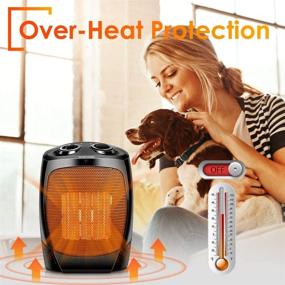 img 1 attached to 🔥 Efficient 1500W Electric Room Heater: Fast-Heating Indoor Solution with Adjustable Thermostat & Safety Features - Perfect for Office, Home & Bedroom