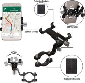 img 2 attached to Bike & Motorcycle Phone Mount - Aluminium Alloy Universal Holder with 45° Tilt, 360° Rotation & Full Angle Adjustment – Fits Most Smartphones