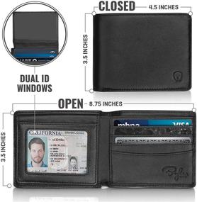 img 1 attached to 👜 Premium Window Wallet: Stylish Bifold with High Capacity for Travel - Men's Accessories in Wallets, Card Cases & Money Organizers