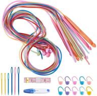 🧶 gorgecraft 30pcs diy tunisian crochet hooks set with plastic cable 3.5mm-12.0mm weave needles and crochet hooks accessories for enhanced seo logo
