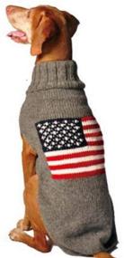 img 1 attached to 🐶 X-Large Chilly Dog American Flag Sweater for Dogs