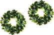 artificial mini green boxwood wreath logo