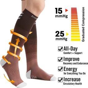 img 2 attached to Dovava Compression Socks for Women & 🧦 Men (15-25mmHg) - Stylish Graduated Stocking for Improved Circulation