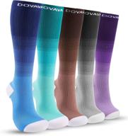 dovava compression socks for women & 🧦 men (15-25mmhg) - stylish graduated stocking for improved circulation логотип