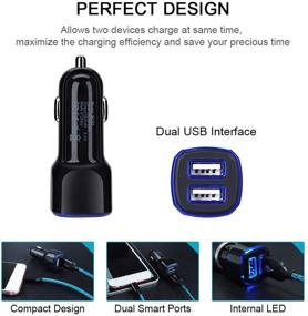 img 3 attached to 🔌 Комплект зарядных устройств USB C с автомобильной зарядкой, двумя портами USB для настенной розетки и двумя Type C зарядными кабелями - совместим с Samsung Galaxy A10e, A20, A50, S20, S20+, S10e, S10, S10+, S9, S9+, A70, A80, Note10, Note9, Note8, Google Pixel 3, 3a, 2XL.