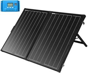 img 4 attached to 🌞 SUNGOLDPOWER 130W Foldable Solar Panel Suitcase: Portable and Efficient with LCD Charge Controller