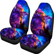 🌌 ndistin blue galaxy design car seat covers: stylish non-slip automotive interior accessories for a universal fit, perfect gifts for men and women logo