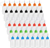 🎨 foraineam 48 pack 30ml precision tip applicator bottle: quilling diy craft needle tip squeeze bottle glue bottle applicator (assorted 6 colors) logo