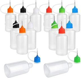 img 1 attached to 🎨 Foraineam 48 Pack 30ml Precision Tip Applicator Bottle: Quilling DIY Craft Needle Tip Squeeze Bottle Glue Bottle Applicator (Assorted 6 Colors)