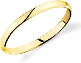 img 3 attached to 💍 Delicate Comfort Fit Ring| 14k Tri-Tone Gold 2mm Plain Wedding Band | Rose, White, Yellow Gold