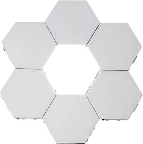 img 3 attached to Quantum Lamp LED - Modular Hexagonal Touch Lights Panels for Walls - Color-changing Penophiary Hexlight Tiles - Night Light with Magnetic Honeycomb Tiles (6 Pieces)