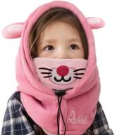 🧣 triwonder kids fleece balaclava face mask ski mask neck warmer nose warmer face cover winter animal hood hat for boys girls logo