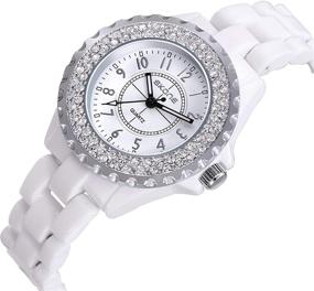 img 3 attached to Fashion Waterproof Diamonds Luminous Ceramic